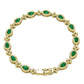 Emerald Cross Motif Tennis Bracelet