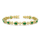 Emerald Cross Motif Tennis Bracelet