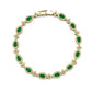 Emerald Cross Motif Tennis Bracelet