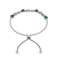 Emerald infinity motif bracelet