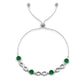 Emerald infinity motif bracelet