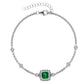 Emerald chain bracelet