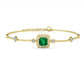 Emerald chain bracelet