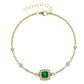 Emerald chain bracelet