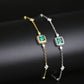 Emerald chain bracelet