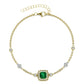 Emerald chain bracelet