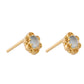 アクアマリンk14ピアス
