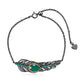 Agate stone feather motif bracelet