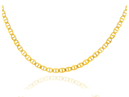 Gold Italian Flat Mariner Chain Link (S)