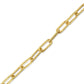 Gold Textured Paperclip Chain Link