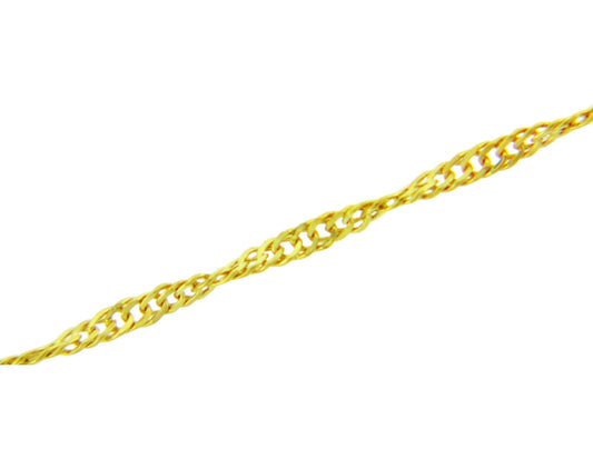 14k Gold Singapore Twisted Chain Link