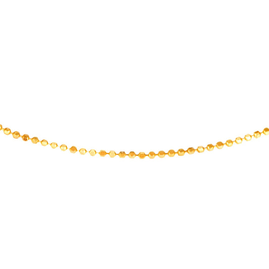 14K Gold Italian Ball Bead Chain Link Chain