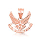 Gold United States Air Force Emblem Officially Licensed Pendant Chain