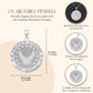 925 Sterling Silver United States Air Force Emblem Officially Licensed Medallion Pendant Chain