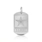 925 Sterling Silver United States Army Star Seal Officially Licensed Tag Pendant