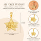 Gold United States Air Force Star Officially Licensed Pendant Chain
