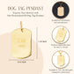 Yellow Gold Engravable Military ID Dog Tag Pendant Chain