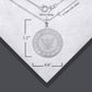 925 Sterling Silver United States Navy Eagle Emblem Officially Licensed Medallion