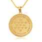 Gold US Army Historical Stars Engravable Pendant Chain