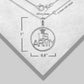 925 Sterling Silver Beaded United States Army Circle Pendant Chain