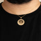 Gold US Army Debossed Coin Pendant Chain