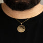 Gold US Army Historical Stars Engravable Pendant Chain