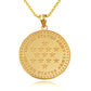 Gold US Army Historical Stars Engravable Pendant Chain