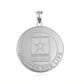 925 Sterling Silver United States Army Badge Medallion Engravable Pendant Chain