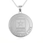 925 Sterling Silver United States Army Badge Medallion Engravable Pendant Chain