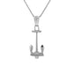 Sterling Silver 925 Stockless Anchor Pendant Chain