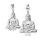 Sterling Silver Zen Buddhist Meditation Buddha Pendant Chain