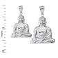Sterling Silver Zen Buddhist Meditation Buddha Pendant Chain