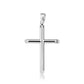 14K Gold Religious Cross Crucifix Tube Pendant Chain
