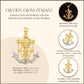 Two-Tone Gold Studded Mariner Cross Crucifix Anchor Jesus Christ Pendant Chain