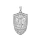 925 Sterling Silver Patron Saint Michael Archangel Shield Pendant Chain