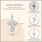 925 Sterling Silver Praying Hands Cross Pendant Chain