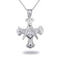 925 Sterling Silver Freemason Cross Square And Compass Pendant Chain