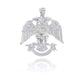 Silver 925 Double Headed Eagle Pendant Chain