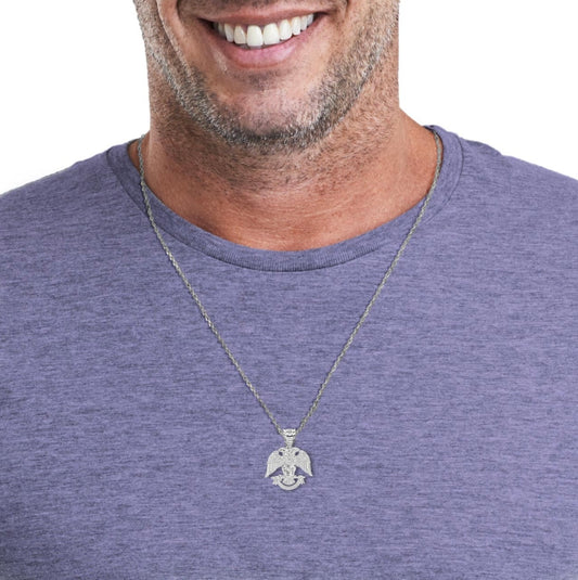 Silver 925 Double Headed Eagle Pendant Chain