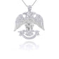 Silver 925 Double Headed Eagle Pendant Chain
