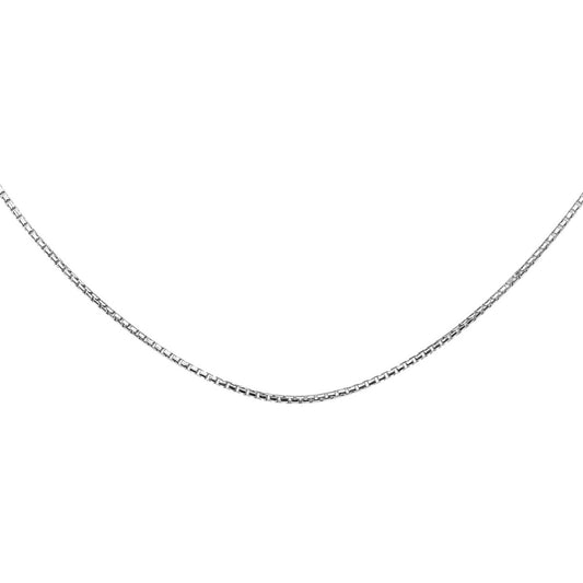 925 Sterling Silver Men's Box Chain Link 1.2mm