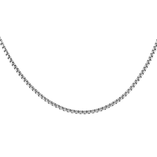 925 Sterling Silver Men's Box Chain Link 2.4mm
