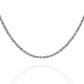 925 Sterling Silver Men's Rope Twisted Chain Link 1.25mm
