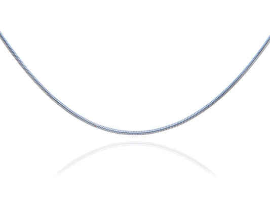 925 Sterling Silver Italian Snake Round Chain 0.90mm