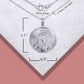Sterling Silver Saint Mother Virgin Mary Medallion Pendant Chain