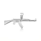 925 Sterling Silver AK-47 Assault Rifle Gun Pendant and Chain