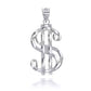 Silver Dollar Sign Pendant and Chain