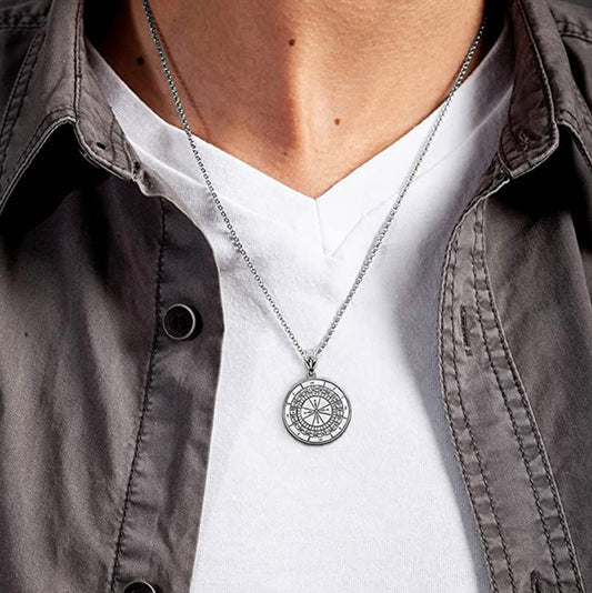Silver Personalized Name Engraved Casino Gambling Roulette Pendant