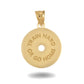 Gold Dumbbell Weight Plate Fitness Gym Pendant Chain