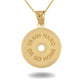 Gold Dumbbell Weight Plate Fitness Gym Pendant Chain